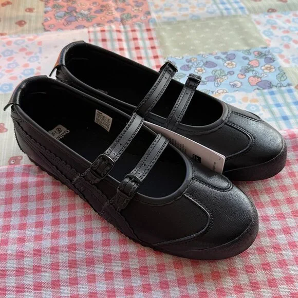 Onitsuka Tiger MEXICO 66 TGRS Black Mary Jane Shoes - Picture 4 of 8